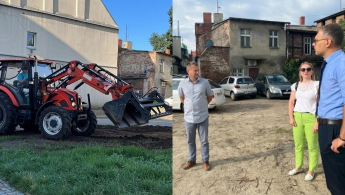 Wschowa. Powstaje zielona strefa odpoczynku w centrum (FOTO)