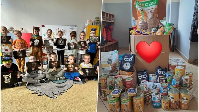 Przedszkolaki z „Wesołej Trójeczki” wsparły Drużynę Bezdomniaków. „Dzieciaczki jesteście cudowne”