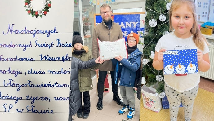 Uczniowie ze Sławy przekazali kartki świąteczne dla hospicjum. Akcję zainicjowały dwie nauczycielki
