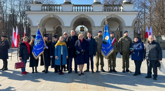 Delegacja ze Wschowy na obchodach 79. rocznicy zagłady Huty Pieniackiej