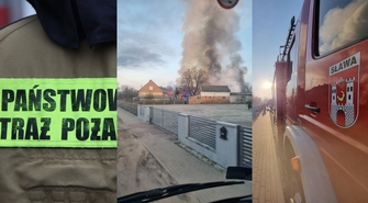 Pożar w Bagnie! Na miejscu 11 zastępów