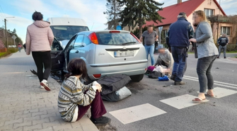 - świadek zdarzenia: „ledwie wyhamowałem!”