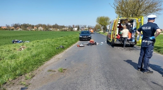 Tragiczny wypadek motocyklowy na drodze do Osowej Sieni