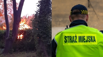 Wschowa. Płomienie w centrum miasta! Interweniowali strażnicy miejscy (VIDEO)