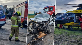 Na trasie Sława-Stare Strącze doszło do wypadku. Kierowcy fiata i peugeota trafili do szpitala (FOTO)