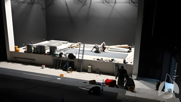 Niebawem zobaczymy efekt końcowy. Na sali widowiskowej w Sławie trwają prace wykończeniowe