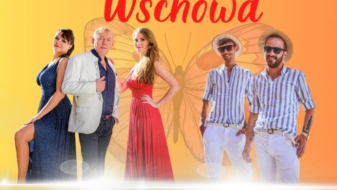 Koncert „Szlagierowy Zawrót Głowy” we Wschowie. Na scenie Mirosław Szołtysek oraz zespół Marsa Alam