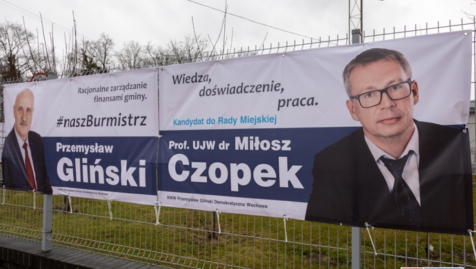 We Wschowie pojawiają się pierwsze banery wyborcze. Gliński startuje z Czopkiem (FOTO)