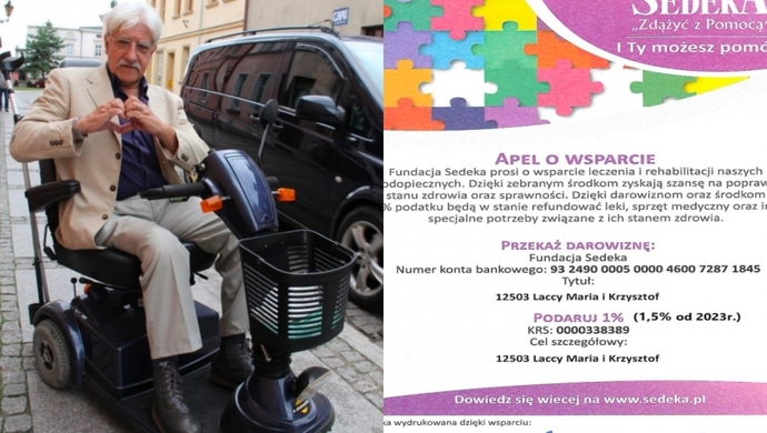 Krzysztof Lacki liczy na pomoc ludzi wielkiego serca. „Walczę o każdy krok”