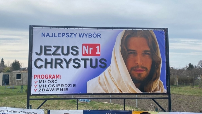 Katolicka Wschowa włącza się do wyścigu wyborczego. Ich kandydatem jest Jezus