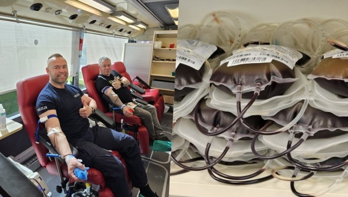 Policyjna zbiórka krwi zakończona sukcesem. Udało się zebrać aż 12 litrów