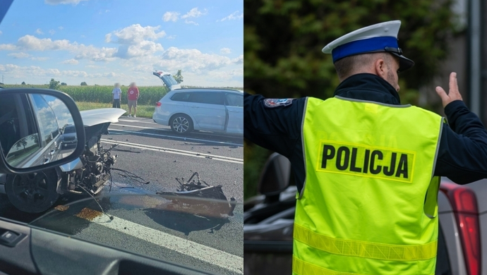 Wypadek na DK12. Trzy osoby trafiły do szpitala
