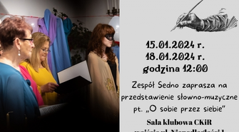 Zespół Sedno zaprasza na impresję słowno-muzyczną z poezją W. Szymborskiej. „O sobie przez siebie”