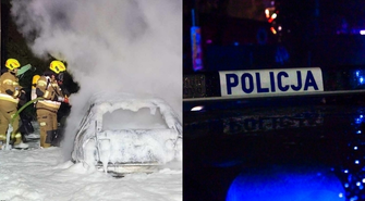 Na jednej z posesji w Sławie zapalił się seat. W samochodzie znaleziono zwłoki