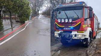 Strażacy ze Wschowy walczą ze skutkami intensywnych opadów. „To będzie długi dzień”