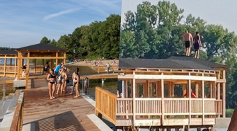 Tak „bawi się” młodzież na pomoście w Lginiu. Tylko czekać, aż dojdzie do tragedii