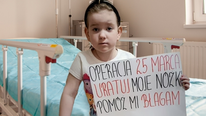 Lilianka ma szansę znów chodzić. Potrzeba 50 tysięcy złotych na operację
