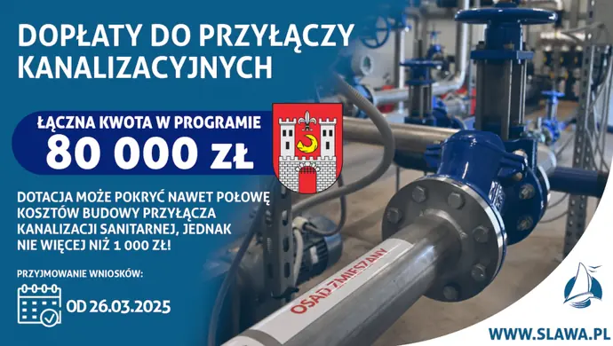 Gmina Sława dopłaci 1000 zł na przyłącze. Wnioski od 25 marca
