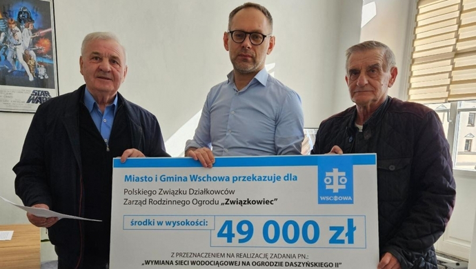 Gmina Wschowa wsparła działkowców. Blisko 50 tysięcy na nową sieć wodociągową