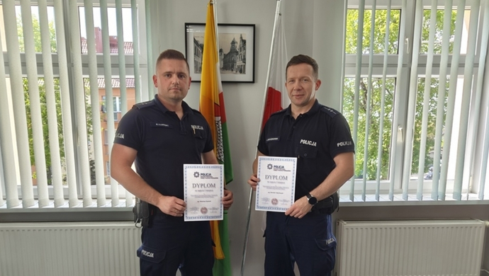 Policjanci ze Wschowy najlepsi w województwie! Aspiranci Kamiński i Fedyczkowski wygrali zawody ratowników