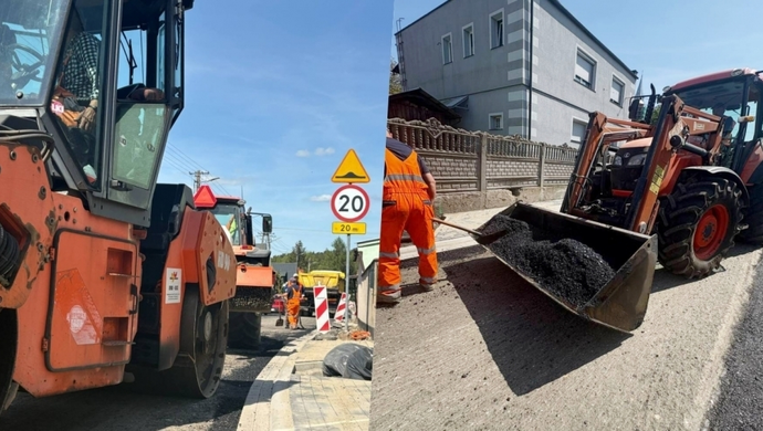 Powiat Wschowski przebudowuje drogę w Lginiu. Co słychać na placu budowy?