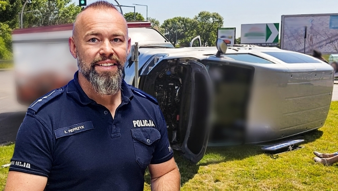 Mundurowy poza służbą ruszył na pomoc poszkodowanym. „To nasz obowiązek”