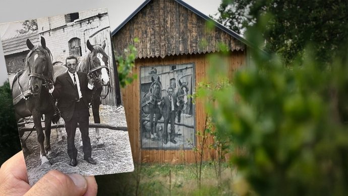 Dziadek Józek patrzy na swoją łąkę. W Lginiu powstał niezwykły deskal [ZDJĘCIA]