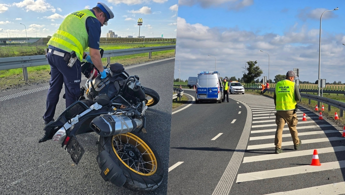 Tragedia na S5 przy zjeździe na Lasocice. 42-letni motocyklista nie żyje