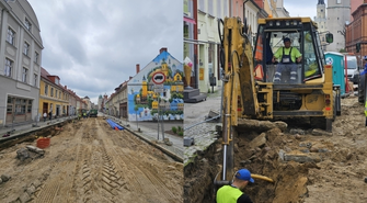 Trwa układanie nowego wodociągu na ulicy Bohaterów Westerplatte