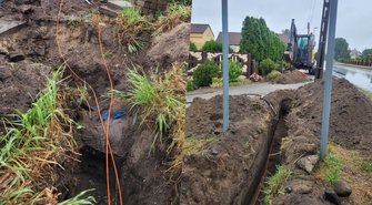 Trwa układanie światłowodu w Górczynie