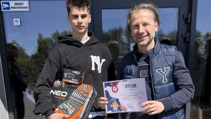 Kacper Kostka ze Wschowy najlepszym młodym mechanikiem w Lubuskiem