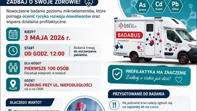 ONKOPAKIET we Wschowie. 100 badań ryzyka nowotworów 3 maja