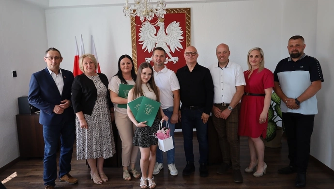 Mistrzyni tańca w urzędzie. Nadia Nalepińska przyjęta przez burmistrz Wielgus