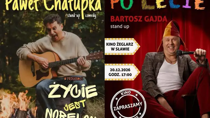 Stand-up w Sławie. Paweł Chałupka i Bartosz Gajda w Kinie Żeglarz