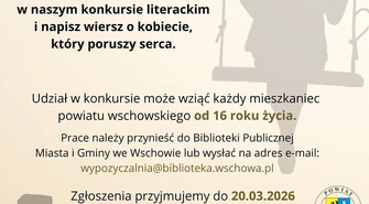 Wiersz o kobiecie? Biblioteka we Wschowie ogłasza konkurs