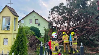Gwałtowna burza nad Gminą Wschowa. Uszkodzone dachy, połamane drzewa, blisko 80 zgłoszeń [AKTUALIZACJA]