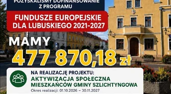 Prawie pół miliona złotych trafi do gminy Szlichtyngowa. Wsparcie otrzyma 40 mieszkańców
