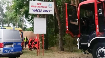 Wypadek na torze motocrossowym „Kacze Doły”. Na miejscu lądował helikopter LPR