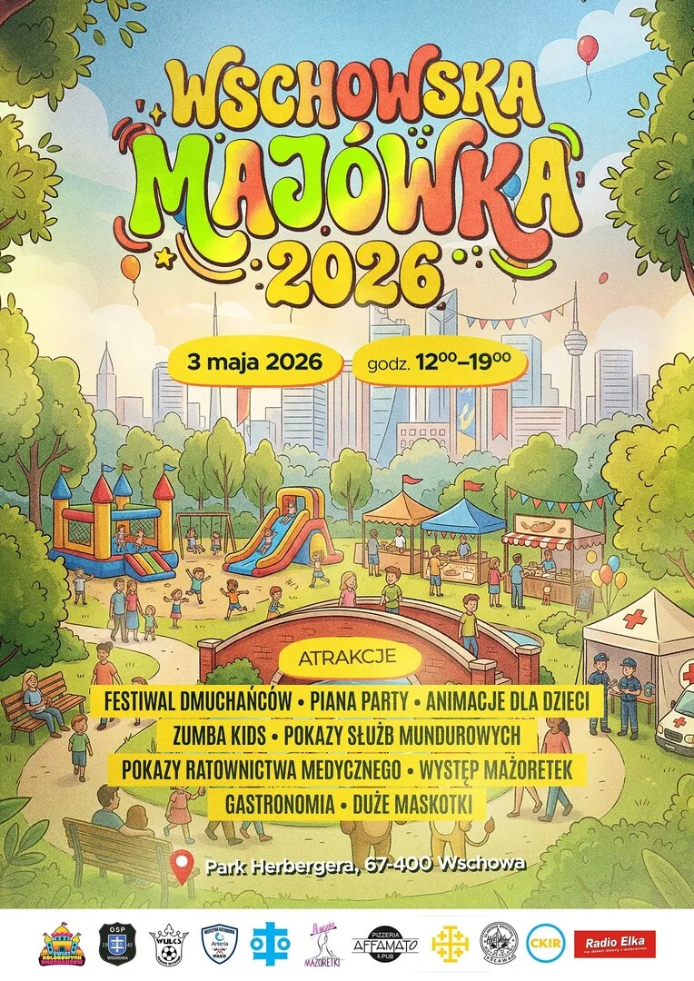 🌸🎉 Wschowska Majówka 2026 – zapraszamy! 🎉🌸 Już 3 maja widzimy się w Parku Herbergera we Ws…