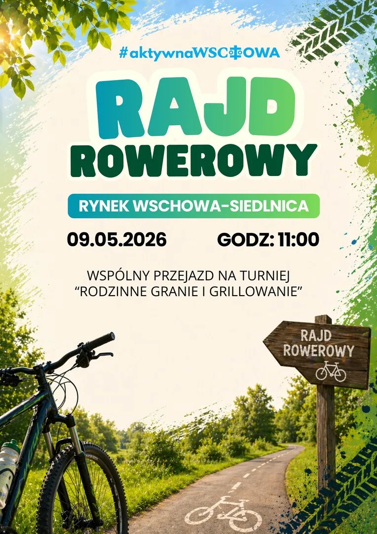 🚴‍♀️🌿 RAJD ROWEROWY – dołącz do nas! 🌿🚴‍♂️ Już 9 maja 2026 o godz. 11:00 ruszamy na wspóln…