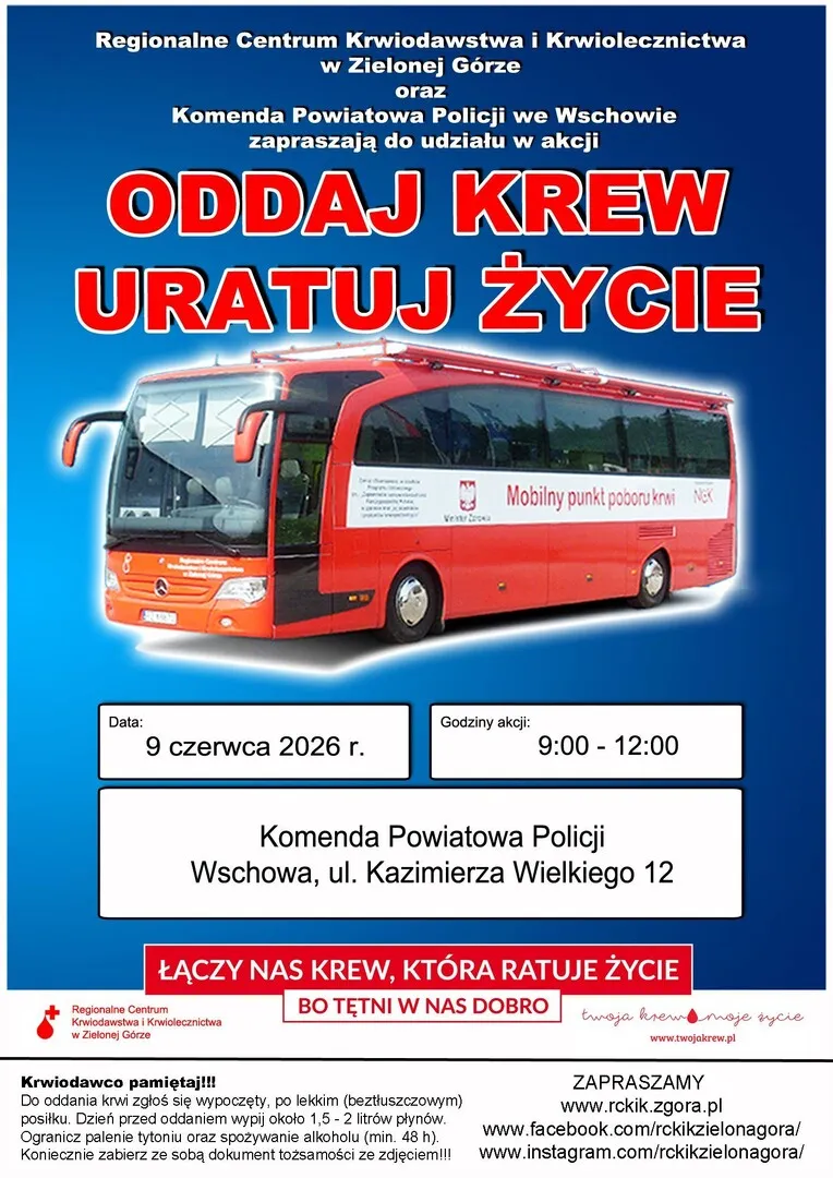 Zbiórka krwi we Wschowie