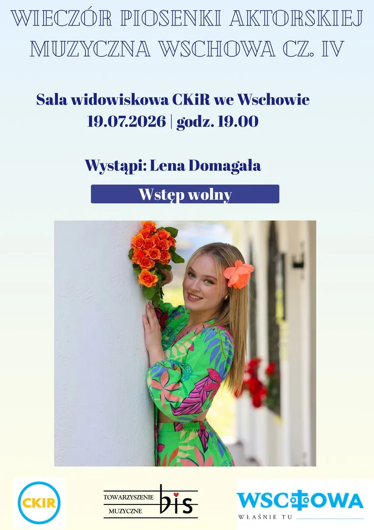 W dniu 19.07.2026 o godz. 19.00 w sali widowiskowej CKiR we Wschowie odbędzie się 