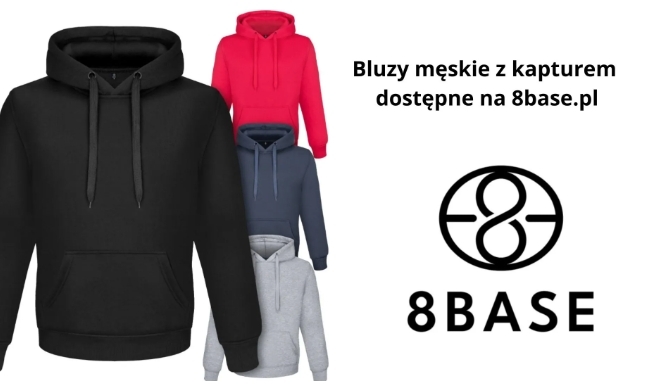 Bluzy męskie z kapturem dostępne na 8base.pl
