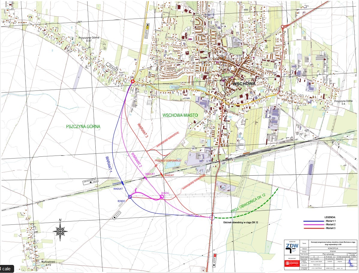 Obwodnica Wschowy w ciągu drogi wojew&oacute;dzkiej nr 305.