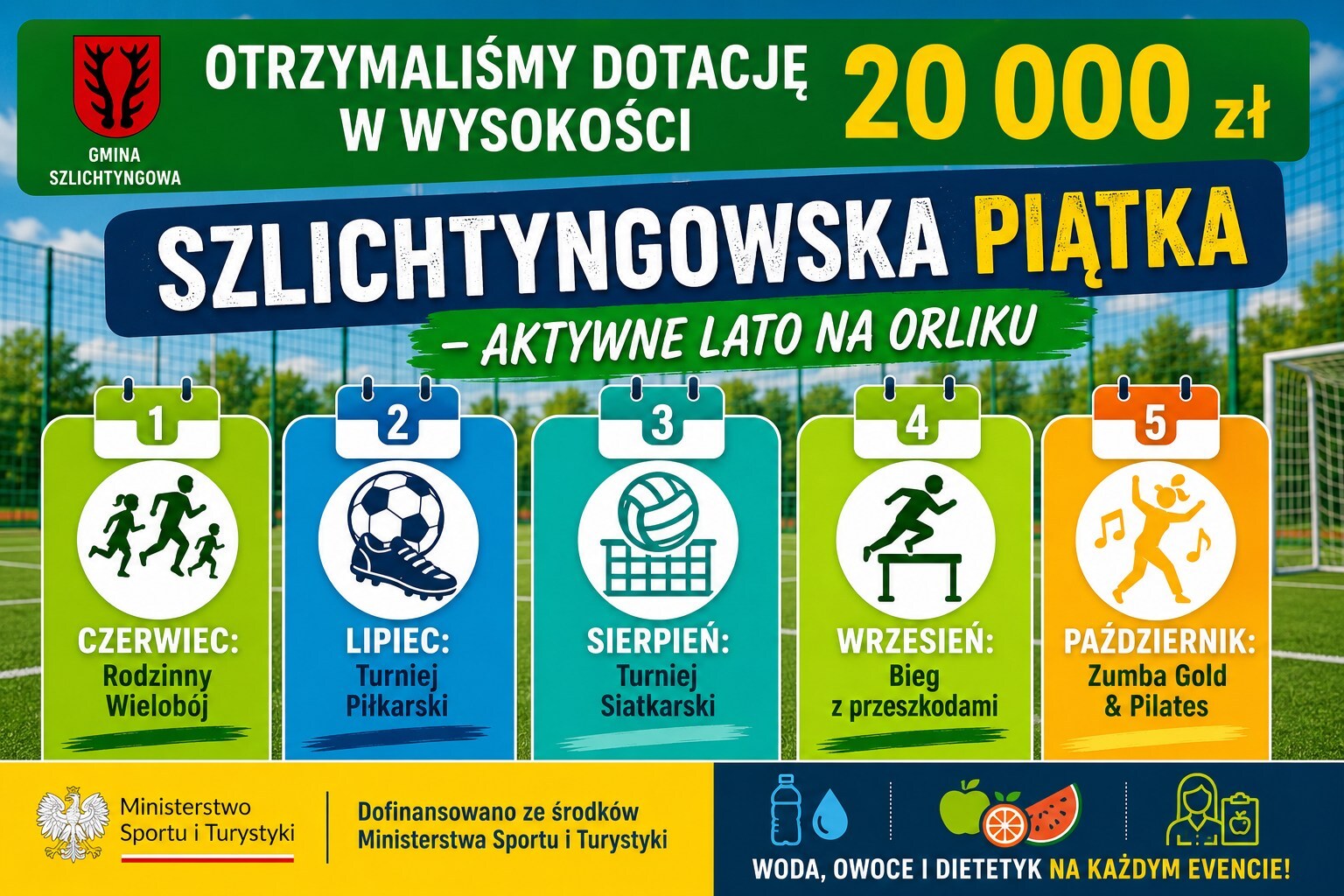 Pięć imprez na Orliku w Szlichtyngowej. Gmina sięgnęła po ministerialne fundusze