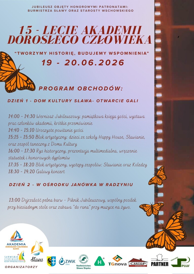 15-lecie Akademii Dorosłego Człowieka – plakat. 15-lecie Akademii Dorosłego Człowieka – plakat.