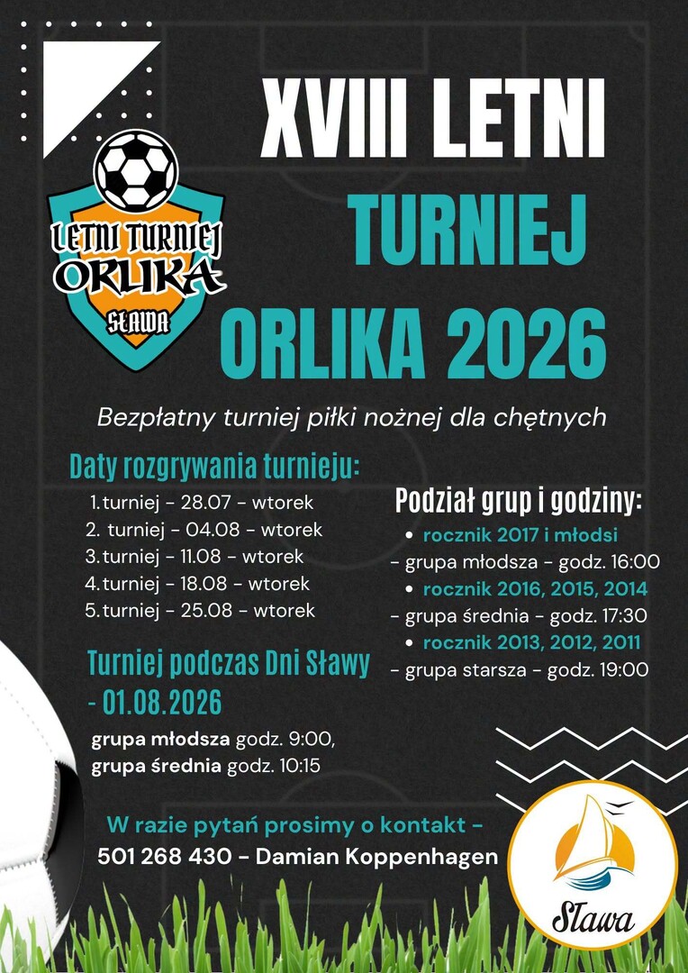Letni Turniej Orlika 2026 - plakat Letni Turniej Orlika 2026 - plakat